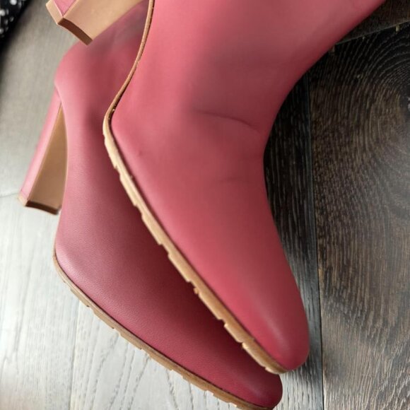 Manolo Blahnik Red Knee-High Boots - Picture 2 of 5